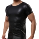 Wet-look T-shirt Black M007 Pánske tričko Luxury