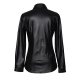 Wet-look Blouse Black G086 Dámska košeľa Luxury
