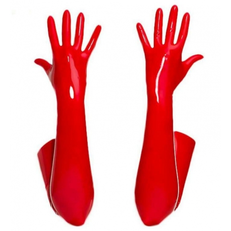 Luxury Long Gloves Red Dlhé rukavice