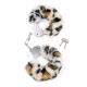 Furry Cuffs Leoparde Železné putá s kožušinkou