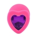 Jeweled Heart Pink Silikónový análny kolík