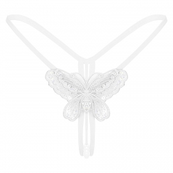 Butterfly Lyricist White Otvorené mini nohavičky