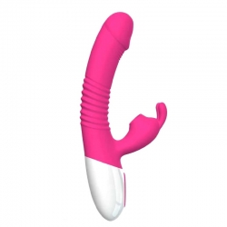 Sucking Rabbit Pink vibrátor s výhrievaním a saním klitorisu