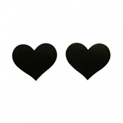 Hearts Black TiTTy Stickers nálepky na prsia