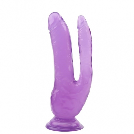 Double Penetrator Purple dildo s prísavkou