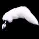 Biely chvost s kovovým análnym kolíkom Fox Tail White