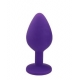 Análny kolík Purple M Jeweled Silicone Butt Plug