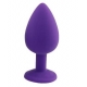 Análny kolík Purple L Jeweled Silicone Butt Plug