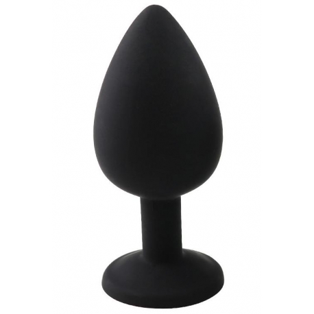 Análny kolík Black L Jeweled Silicone Butt Plug