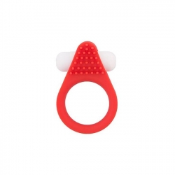 Vibračný krúžok na penis Lit-Up Silicone Stimu-Ring 5 Red