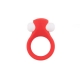 Vibračný silikónový krúžok na penis Lit-Up Stimu-Ring 7 Red
