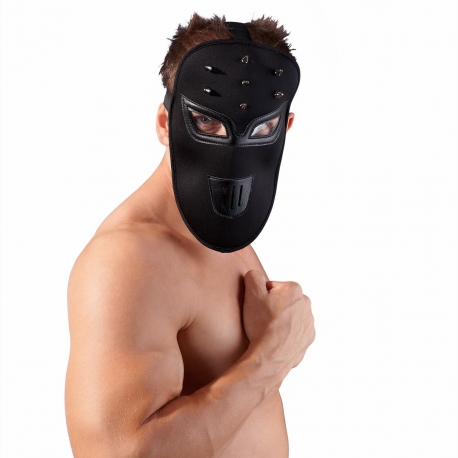 Fetish maska na tvár Studded Face Mask Black