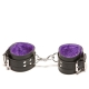 Kožené putá na ruky Passion Fur Wrist Cuffs Purple