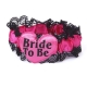 Podväzok pre nevestu Bride To Be Pink & Black